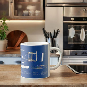 Taza De Café Wright Flyer- Planes de Planes de Plano de Plano d