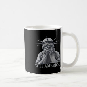 Taza De Café Wtf America_ Anti-Trump Político Y Democracia