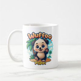 Taza De Café Wuffoo Poppi Cachorro Kawaii Tropical Isla Lindo