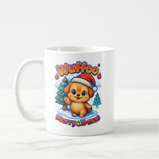 Taza De Café Wuffoo Roony Merry X-mas Kawaii 3D Holiday