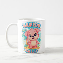 Taza De Café Wuffoo Shelly Kawaii Puppy Tropical Island