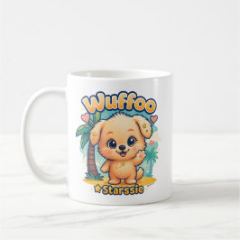 Taza De Café Wuffoo Starssie Kawaii Cachorro Isla Tropical