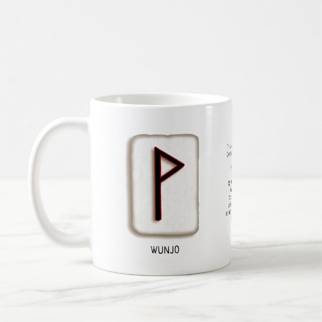 Taza De Café Wunjo RuneStone Mug (Izquierda)