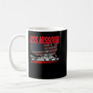 Taza De Café WW2&Cold War Veteran Battleship, USS Missouri BB-6