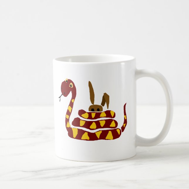 Taza De Café WX- serpiente divertida que exprime el dibujo (Derecha)