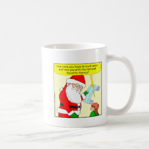Taza De Café x43 santa trabaja para personalizado de NSA