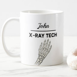Taza De Café X-RAY TECH Personalized Name Radiography