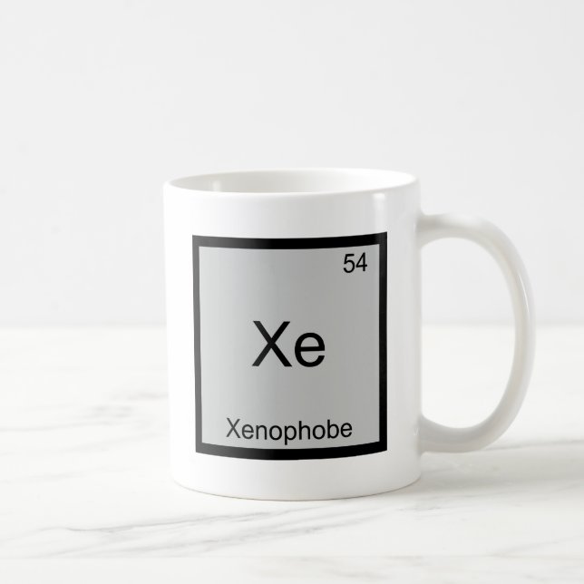 Taza De Café Xe - Camiseta divertida con símbolo de elemento de (Derecha)
