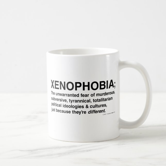 Taza De Café Xenofobia definida (Derecha)