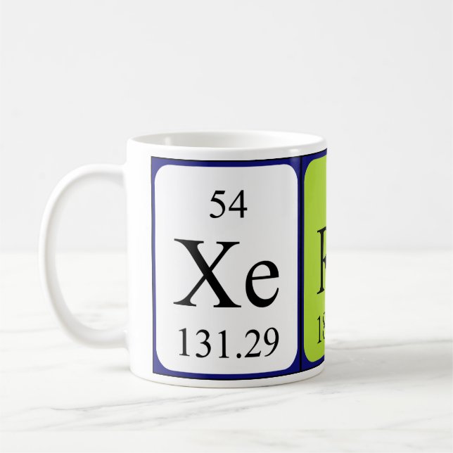Taza De Café Xerena periódica nombre de tabla mug (Izquierda)