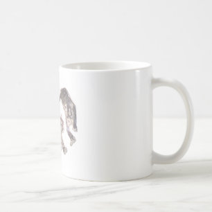 Taza De Café Xian China 2002 Tigres Fantasma Transp Círculo Bla