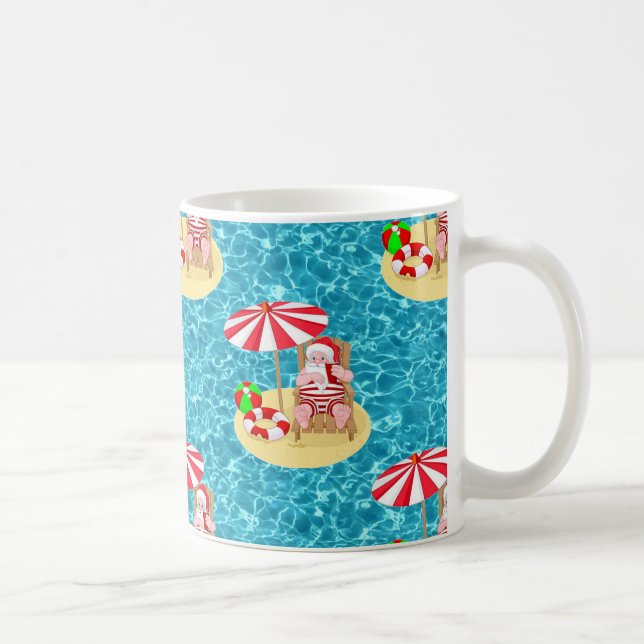 Taza De Café xmas beach santa claus (Derecha)