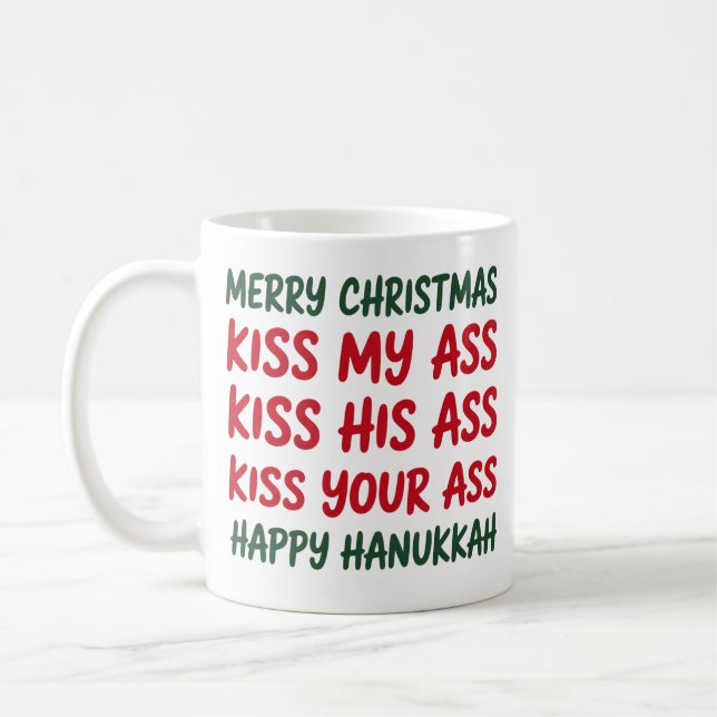 Taza De Café Xmas Funny Merry Christmas Sarcastic Rude (Izquierda)