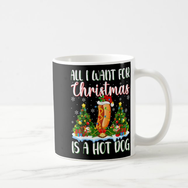 Taza De Café Xmas Lighting Santa All I Want For Christmas Is A  (Derecha)