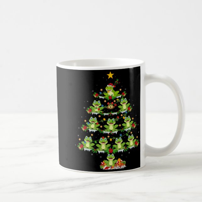 Taza De Café Xmas Lights Santa Tree Frog Christmas Tree Premium (Derecha)