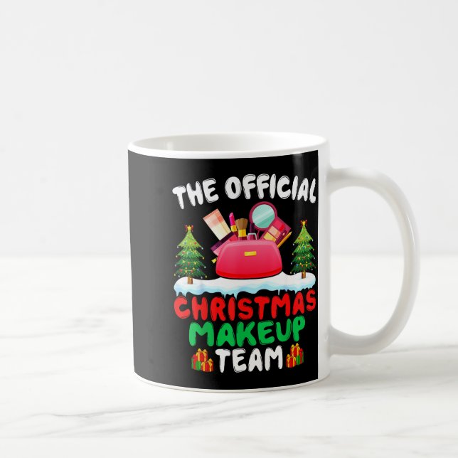 Taza De Café Xmas Makeup Artist Team - Beautician Cosmetologist (Derecha)