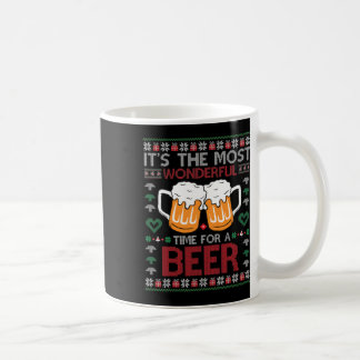 Taza De Café Xmas Wonderful Time For A Beer Ugly Christmas S