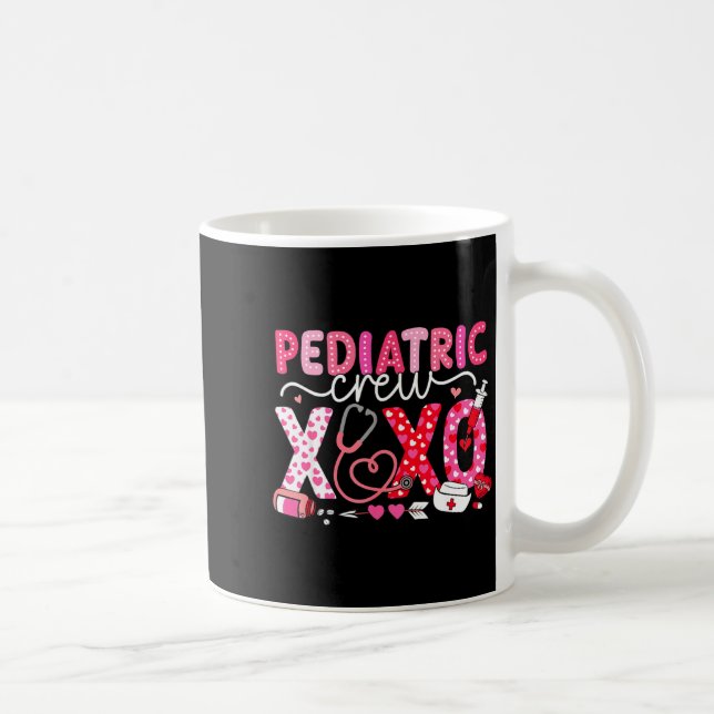 Taza De Café Xoxo Nurse Pediatric Crew Nurse Valentine Leopard  (Derecha)