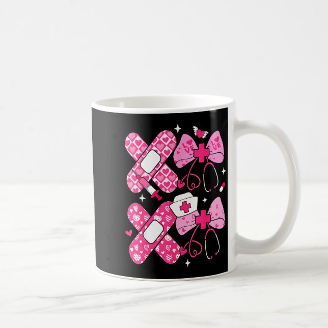 Taza De Café Xoxo Nurse Valentines Day Stethoscope Valentine Nu (Derecha)