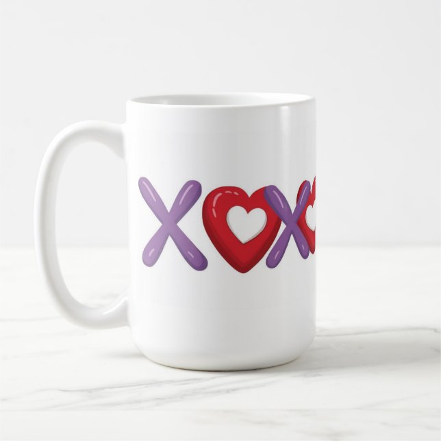 Taza De Café XOXO Print Mug,Valentines Day  (Izquierda)