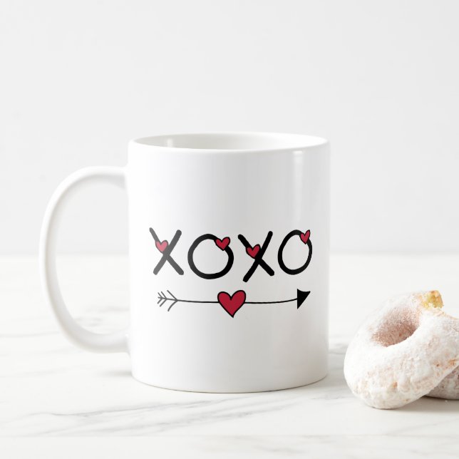 Taza De Café XOXO Valentines (Con donut)