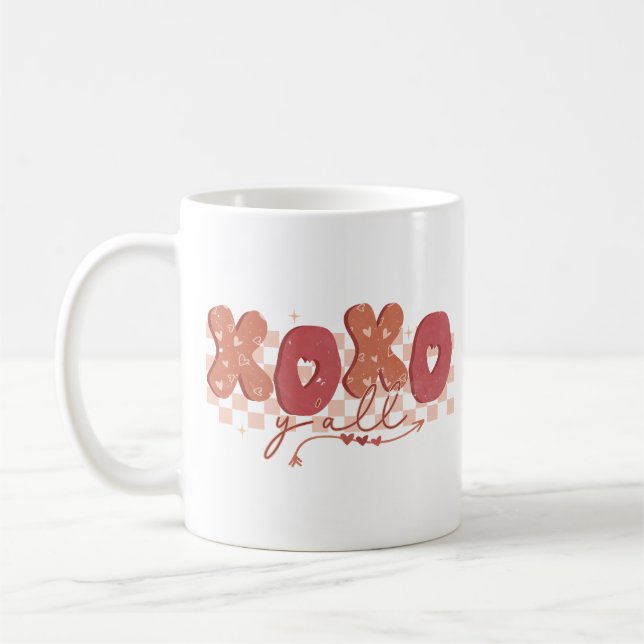 Taza De Café XOXO Y'all El día de San Valentín (Izquierda)