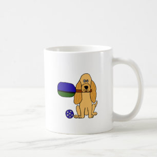 Taza De Café XX dibujo animado de Pickleball cocker spaniel