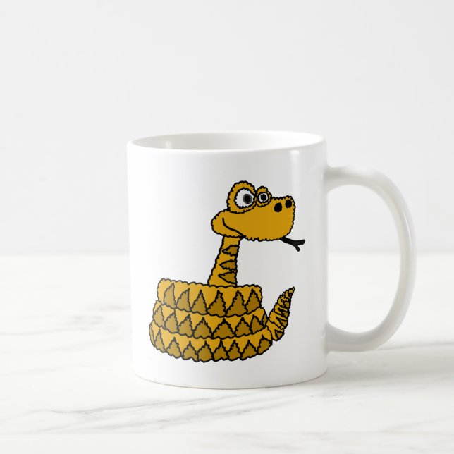 Taza De Café XX dibujo animado enrrollado de la serpiente de (Derecha)