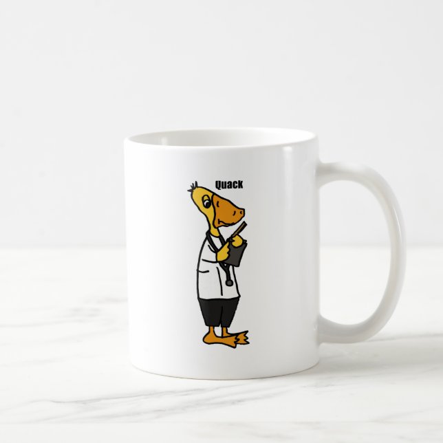 Taza De Café XX médico divertido del pato (Derecha)