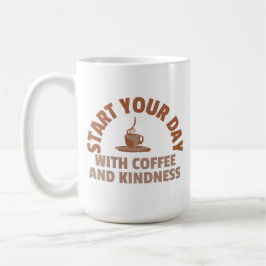 Taza de café y amabilidad para empezar el día