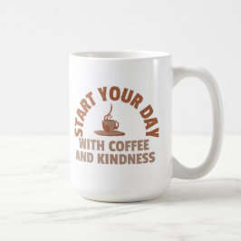 Taza de café y amabilidad para empezar el día