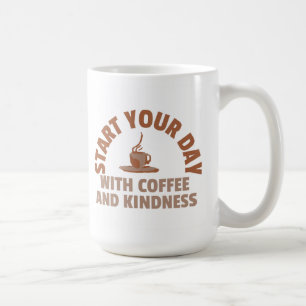 Taza de café y amabilidad para empezar el día