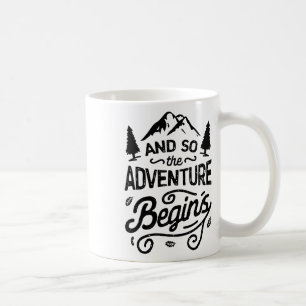 Taza De Café Y así comienza la aventura camiseta Camping al air