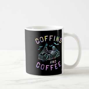 Taza De Café Y Coffee Funny Skeleton Tie Dye Retro Halloween