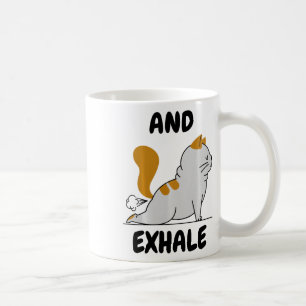 Taza De Café Y Gato De Yoga Exhalando Comfort Colors Adulto Pes