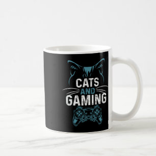 Taza De Café Y Juegos Lindo Gato Amante Jugador Videojuego Lind