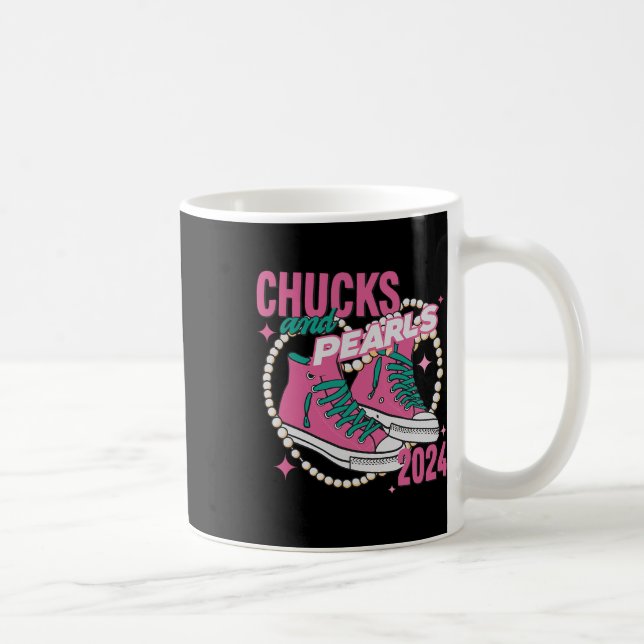 Taza De Café Y Perlas estoy con su Kamala 2024 (Derecha)