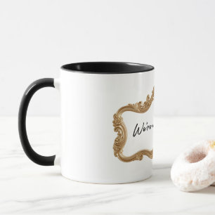 Taza de café y tazón de té ornamentados: regalo pa