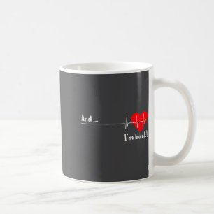 Taza De Café Y vuelvo a latir el corazón Ekg para cardiólogo