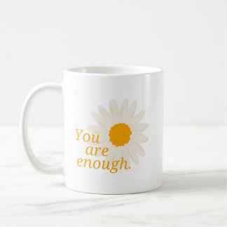 Taza De Café Ya basta - Citas Positivas Mug de flores de margar