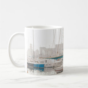 TAZA DE CAFÉ YACHT BLANCA EN BAY