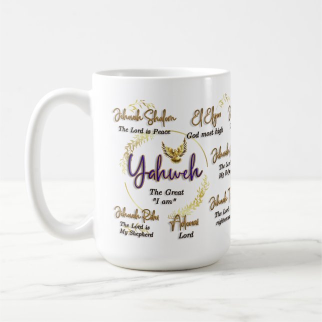 Taza De Café Yahweh Mug 15 oz. (Izquierda)