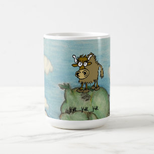 Taza De Café Yak en la cima de la montaña