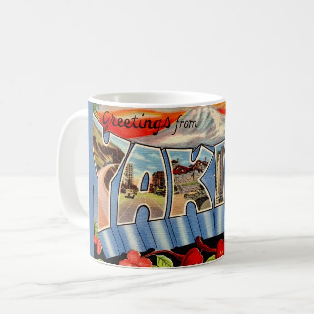 Taza De Café Yakima Washington Antiguo  (Anverso izquierdo)