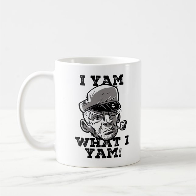 Taza De Café Yam What I Yam Classic Meme Design (Izquierda)