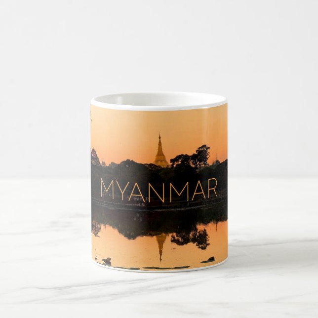 Taza De Café Yangon, Myanmar Travel Mug (Centro)