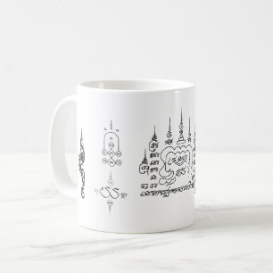 Taza De Café Yantra tailandés para el afortunado café Mug