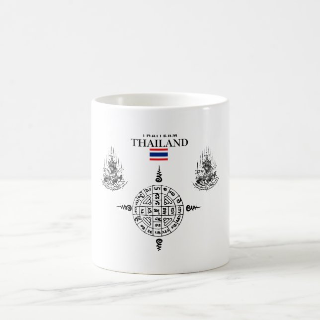 Taza De Café Yantra tailandés para la mejora de la fortuna (Centro)