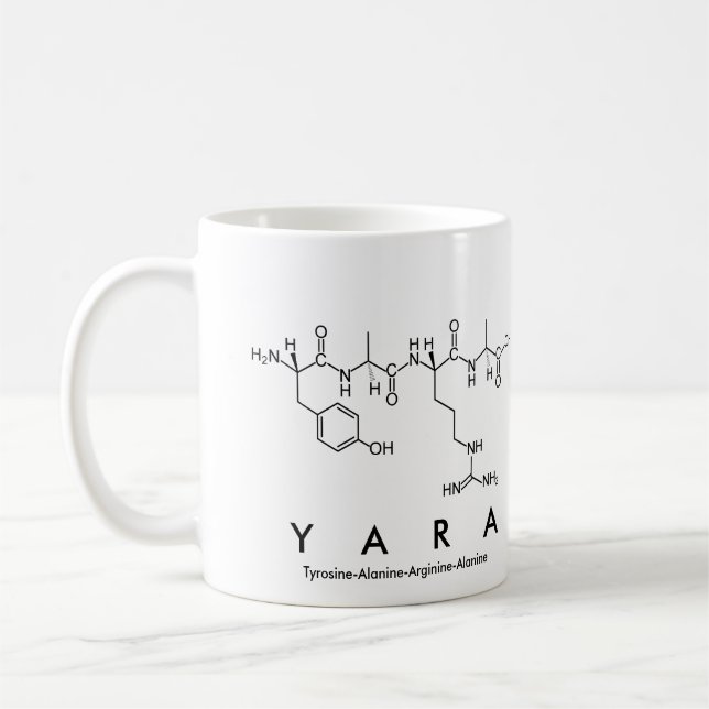 Taza De Café Yara peptide name mug (Izquierda)