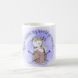 Taza De Café Yarn hace mi mundo
